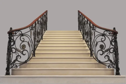 نرده پله فلزی دستساز